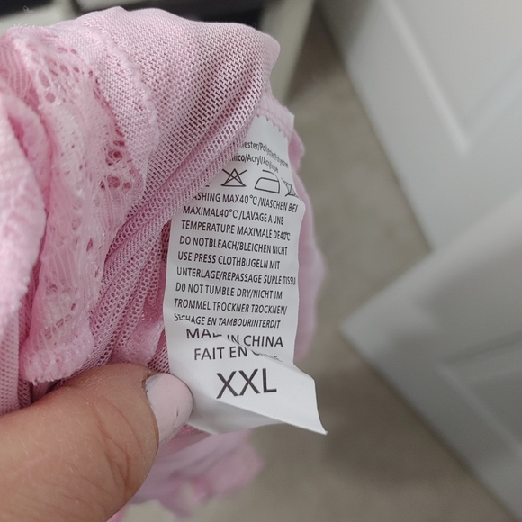 Plus pink size chemise babydoll nightie - Picture 6 of 8